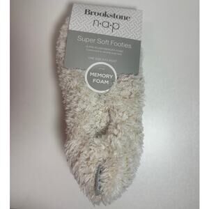 Brookstone Nap Super Soft Memory Foam Footies BNWT One Size